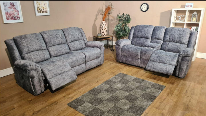 3 seater luxury grey sofa on the leaving room