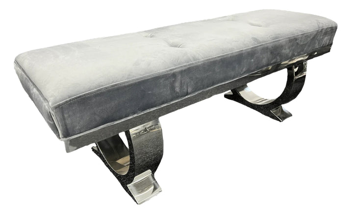 Arianna Marble Dining Table Grey + Jessica Dining Chairs Ring knocker Dark Grey