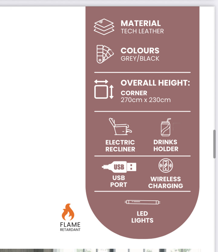 Product feature card with text on a white background