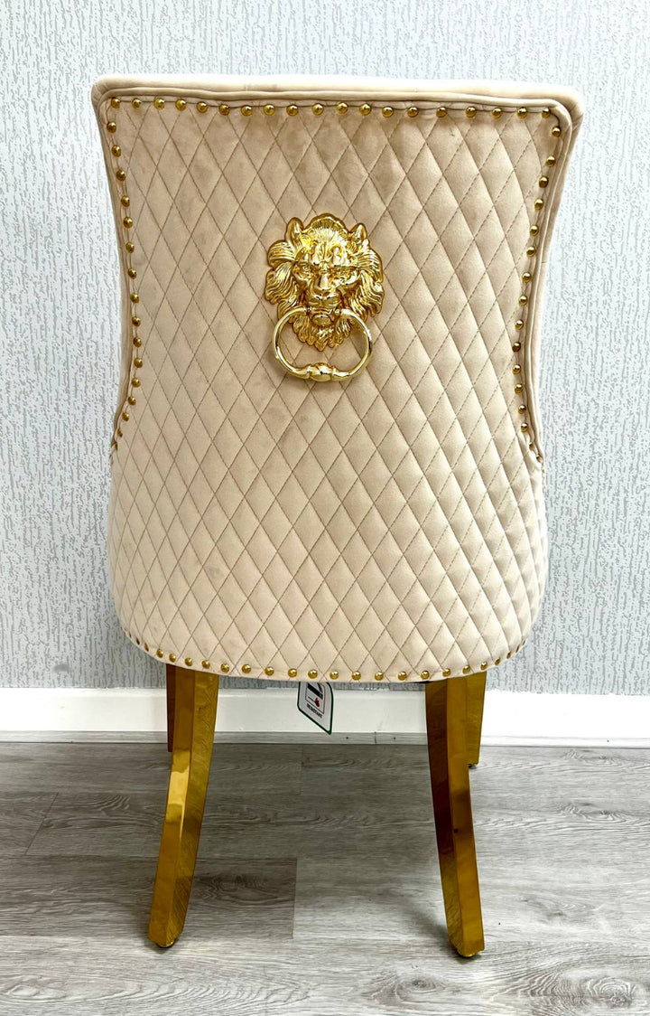 Cream Color lion konkor chair with beige color leg