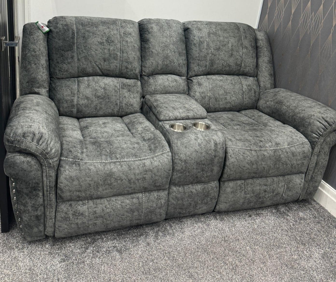 3 seater luxury grey sofa on the leaving room