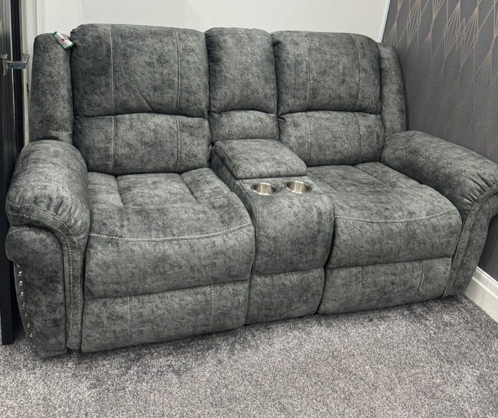 3 seater luxury grey sofa on the leaving room