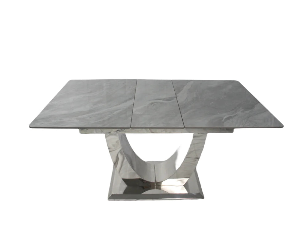 Grey marble console Table in white background