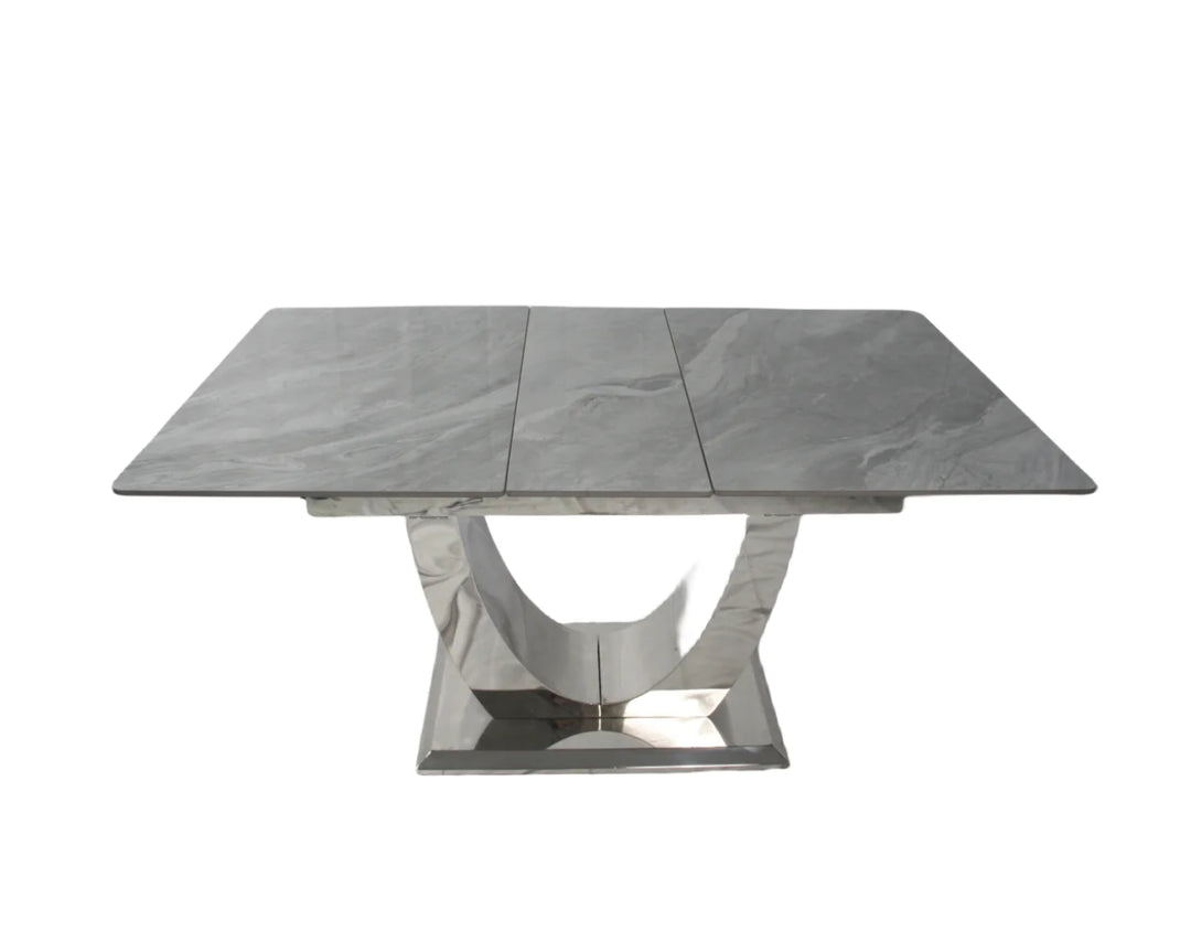 Grey marble console Table in white background