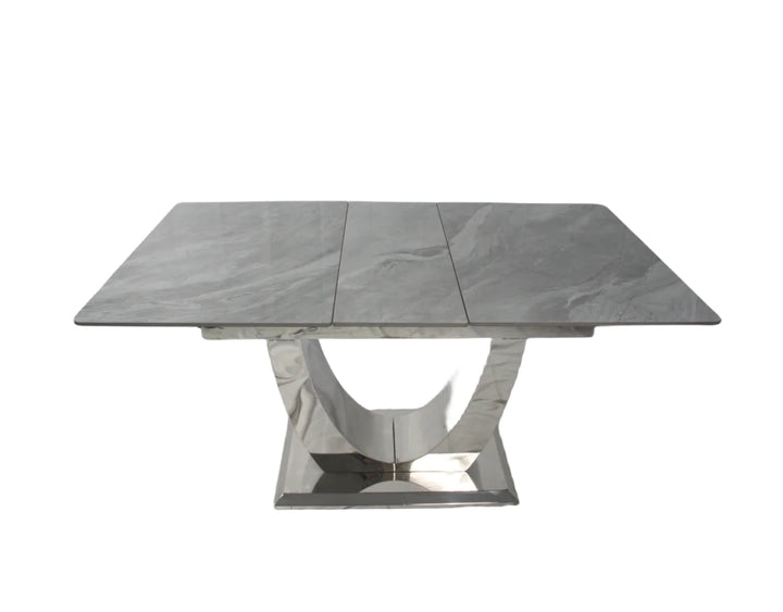Grey marble console Table in white background