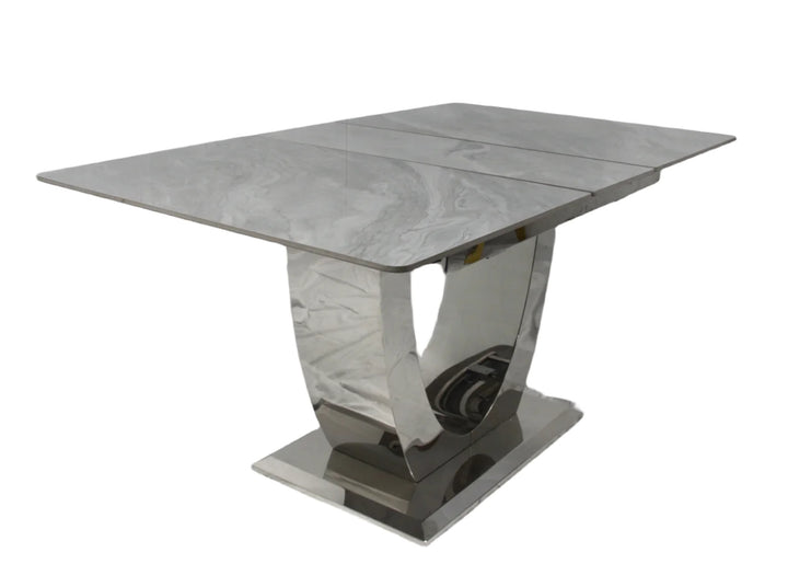 Grey marble console Table in white background
