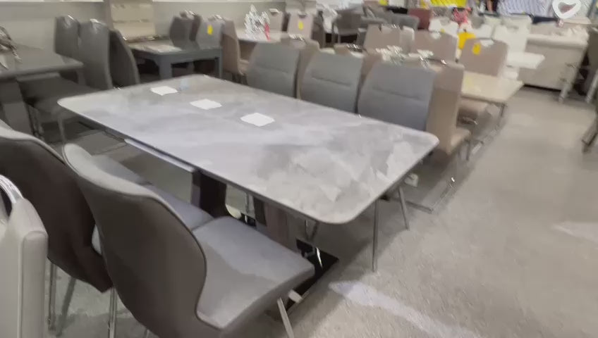 Zermatt Extendable Dining Table(160 – 200) (Grey Ceramic