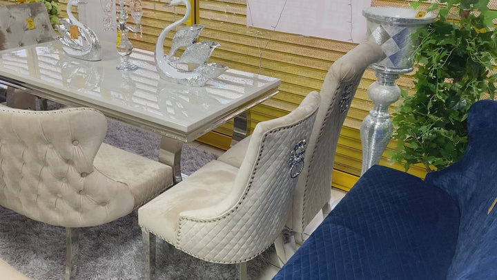 Marble Dining Table and  Chair | Elite Ambient Interiors