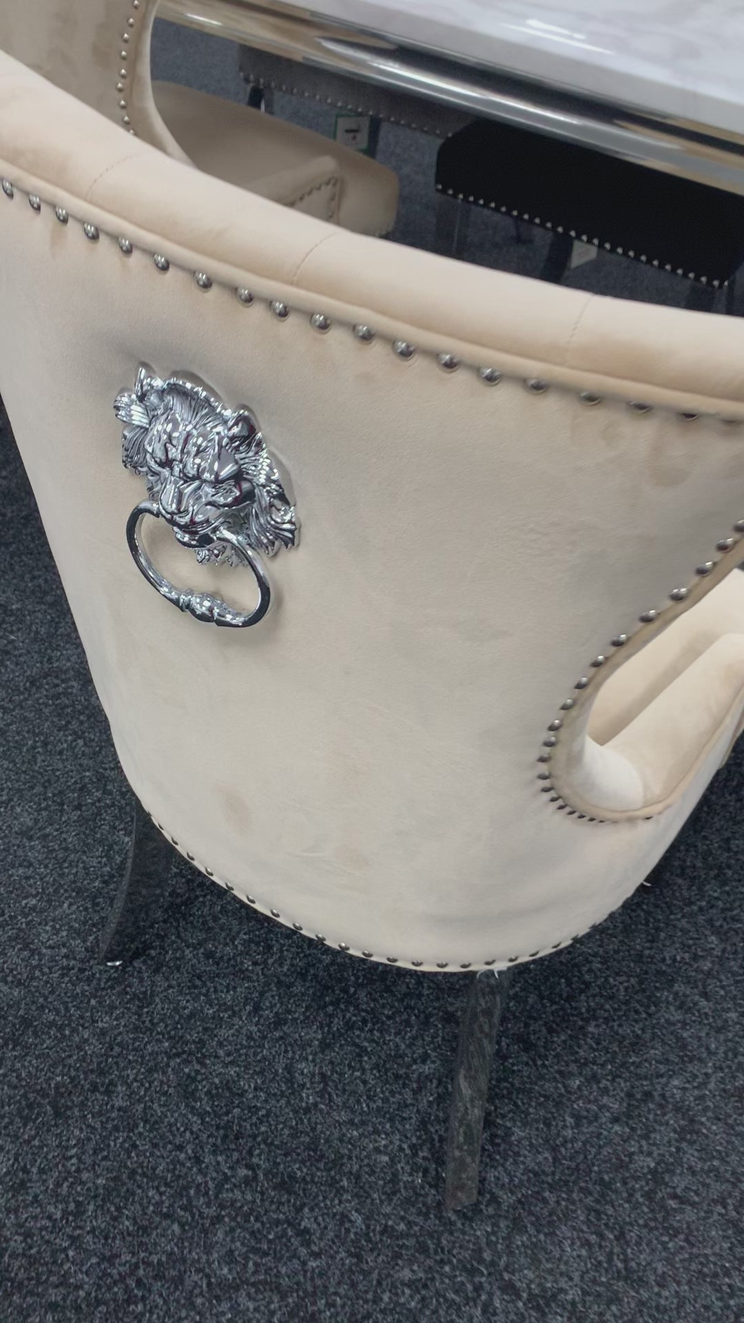 Arianna Marble Dining Table Light Grey with Chelsea Chairs & Louise Matching Bench