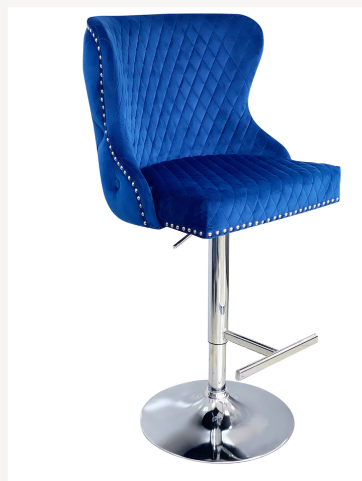 Valentino Blue Lion Knocker Bar Stool