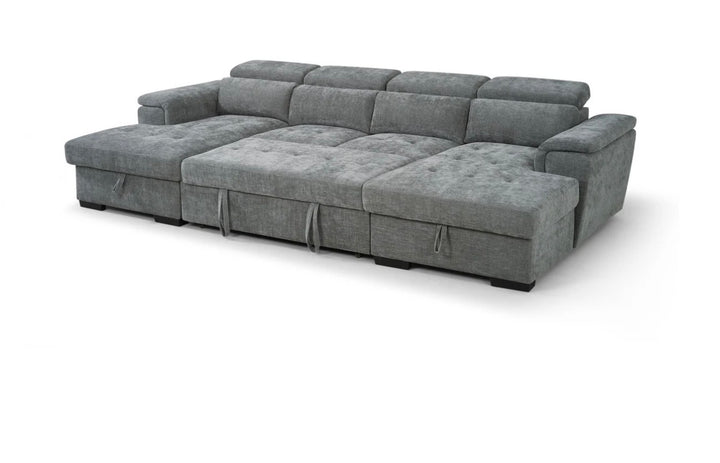 Alay Grey U Shape Corner Sofabed – Modern Sofa Bed