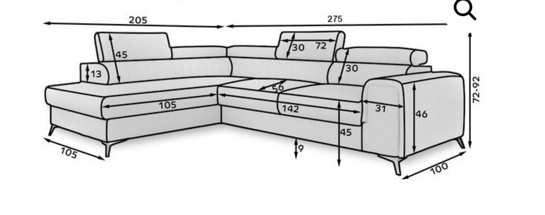 Sofia Corner Sofa Bed with Storage – Plush Velvet L-Shape Sofabed | Left or Right Hand | Modern Pull-Out Sofa Bed UK