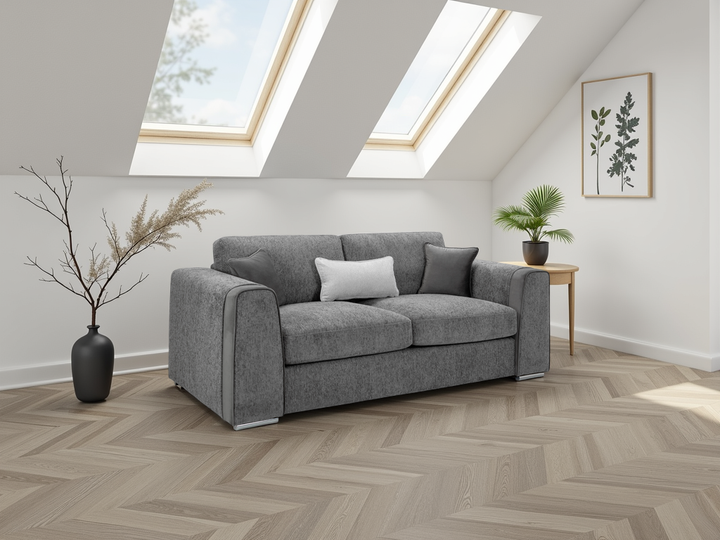 Naples Sofa Grey 3 Seater