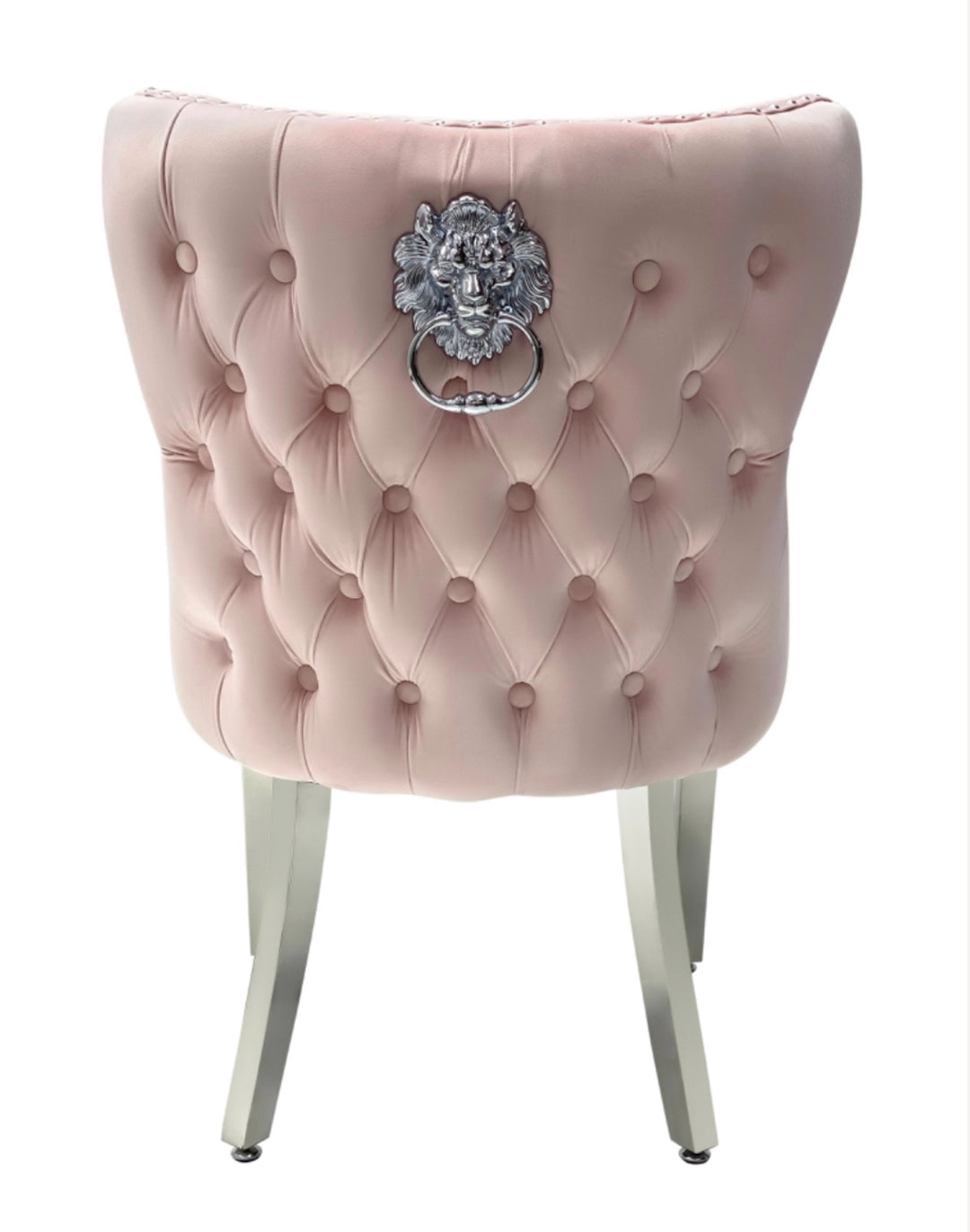 Rose 180cm Grey Marble Dining Table With Lion Knocker Dining Chairs