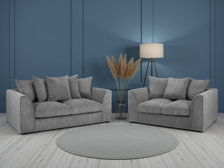 Harley Jumbo Sofa Grey 3+2 Set