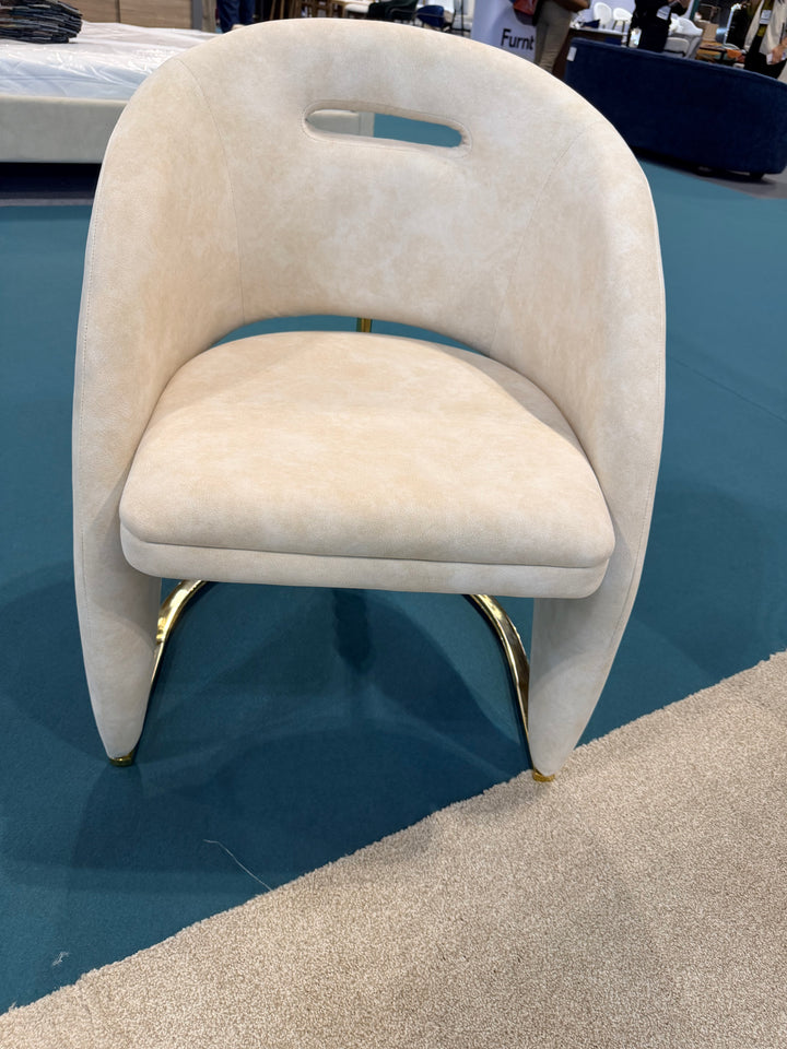 Rome Cream and Gold Dining Chairs