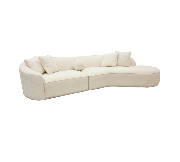 The Pebble Boucle Sofa Ivory Fabric