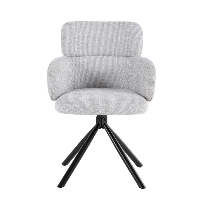 Alasgar Marble Dining Table 160cm White & Cream Pedestal Table with Tuscany Grey 360 Swivel Chair Velvet Swivel Chairs Dining Set
