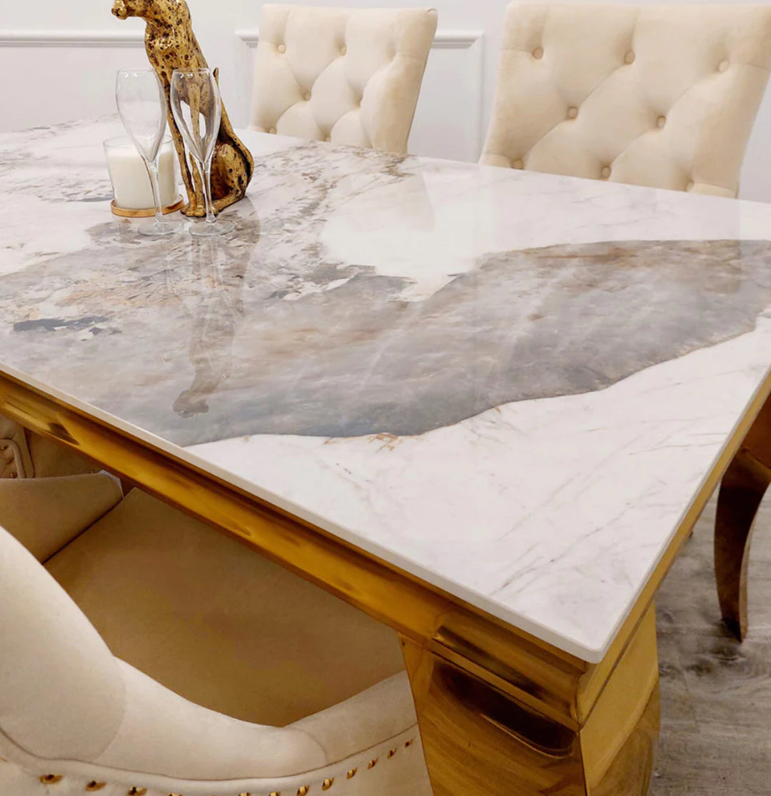 Louis Gold Dining Table