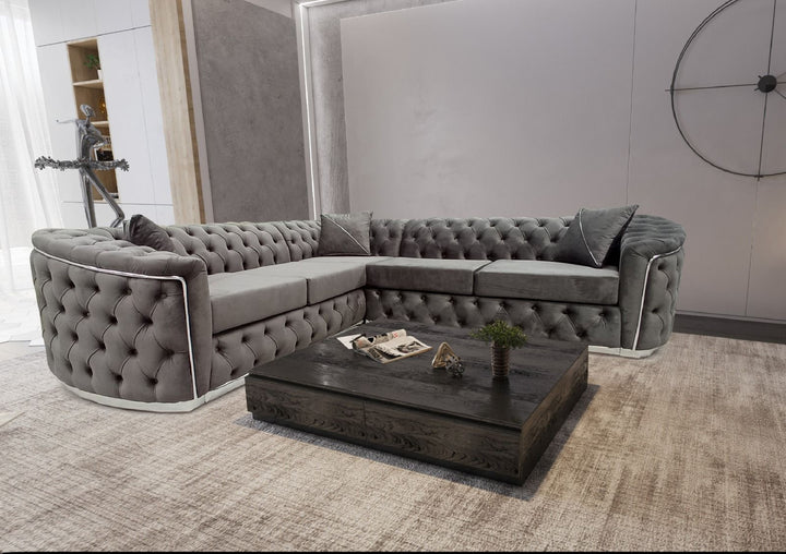 Paris Luxury Corner Sofa Grey