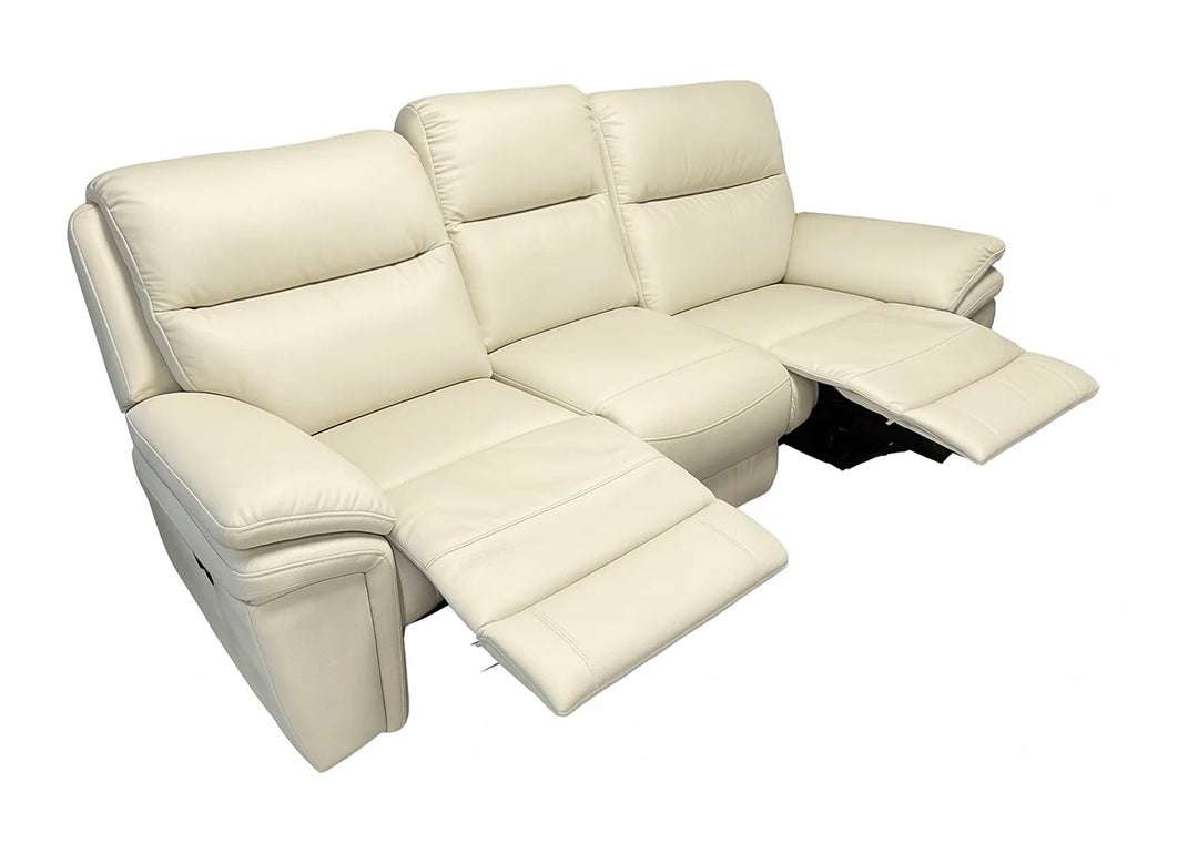 Rose 3 Seater Recliner Sofa Cream + 2 Seater Recliner Sofa Cream