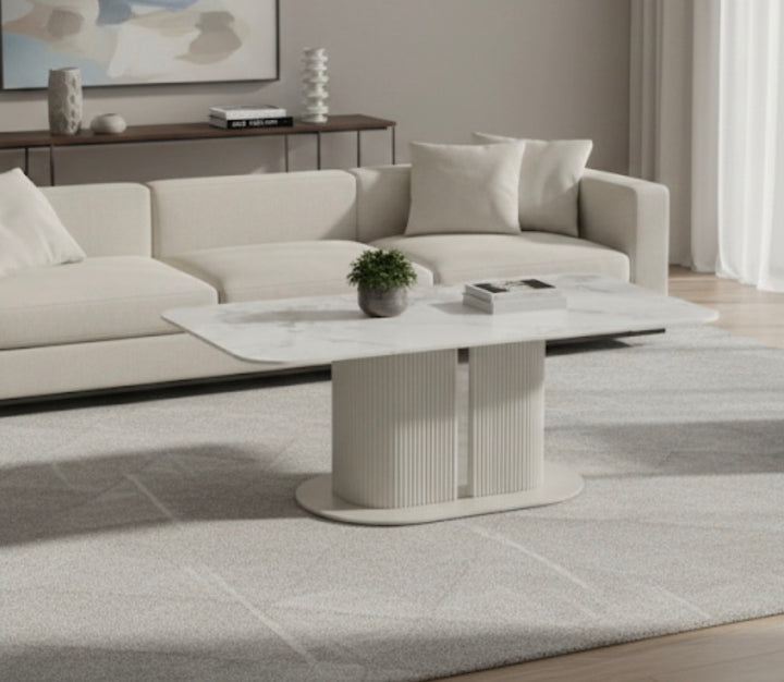 Alsager Cream Ceramic Coffee Table
