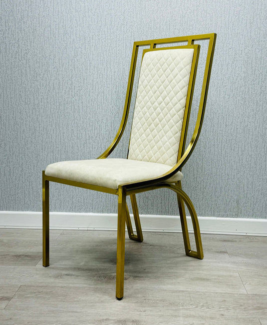 Windsor Dining Chair Cream & Gold