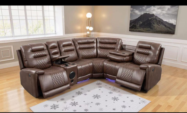 Brown leather Recliner  sofa