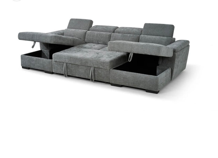 Alay Grey U Shape Corner Sofabed – Modern Sofa Bed