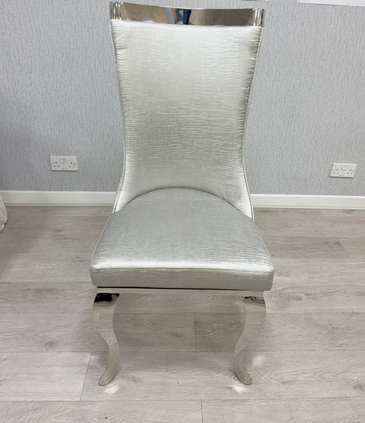 Roxby Silver Dining Chairs| Order 2-4-6-8-10