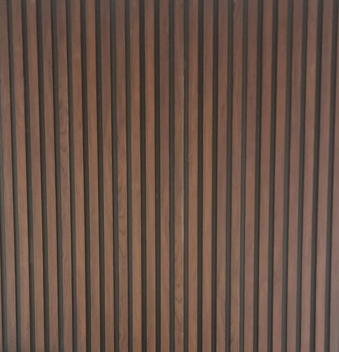 Acoustic Wood Slat Wall Panel + Dark Oak Colour