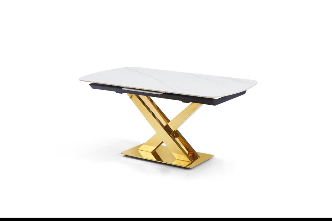 Windsor White Gold Extending Dining Table | 160cm -200cm