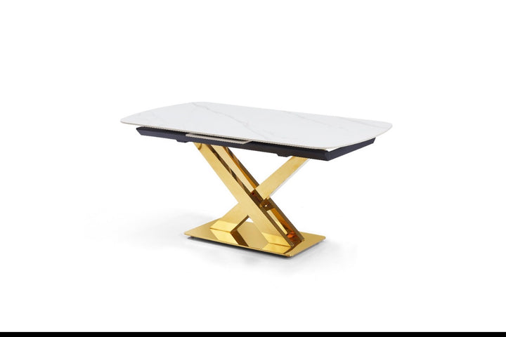 Windsor White Gold Extending Dining Table | 160cm -200cm