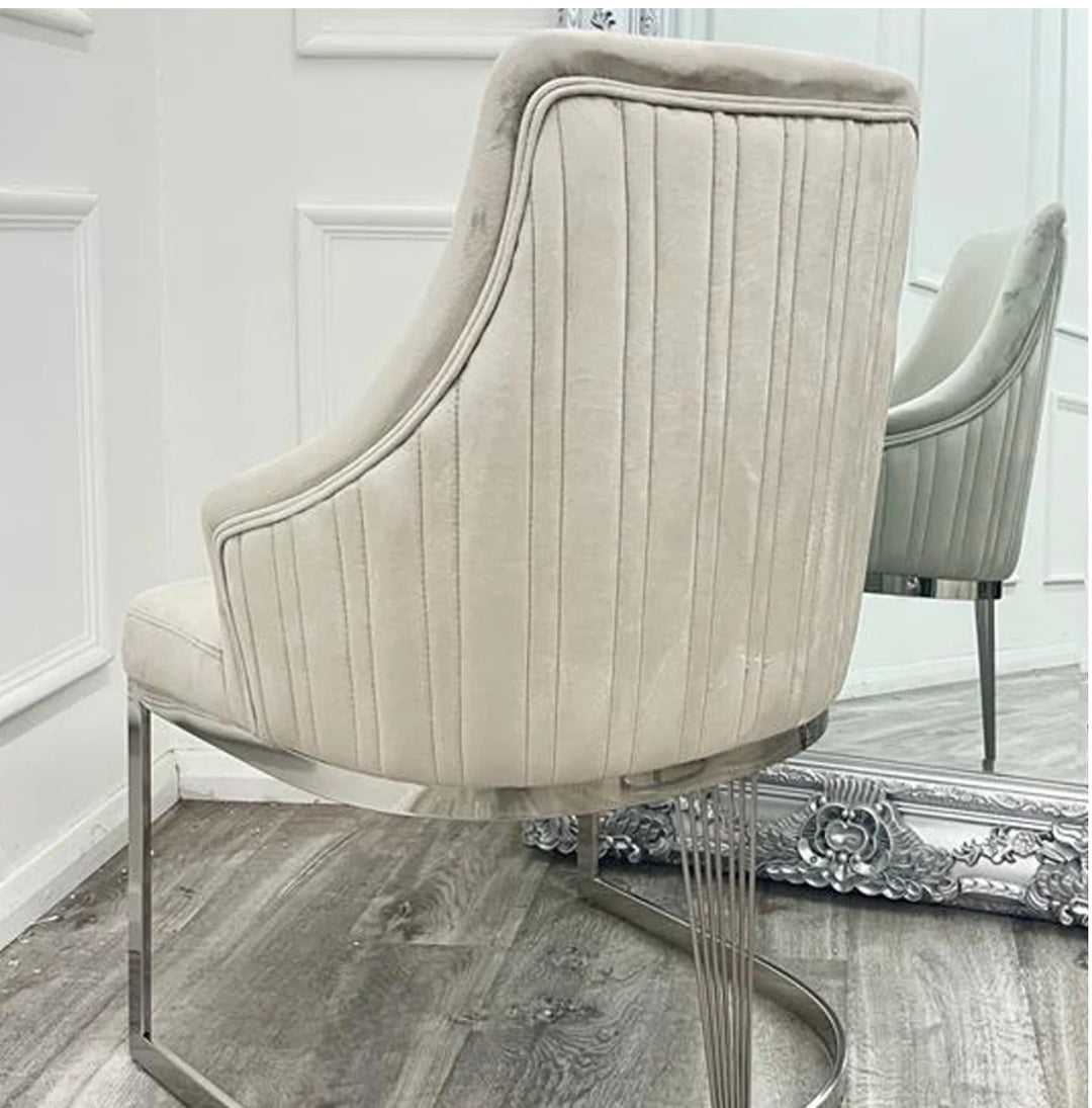 1.1M Grey Round Dining Table + Lasco Dark Grey Dining Chairs