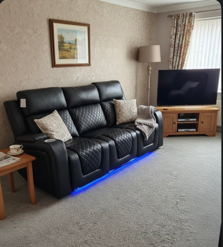 Recliner sofa 3 Seater with LED light 
