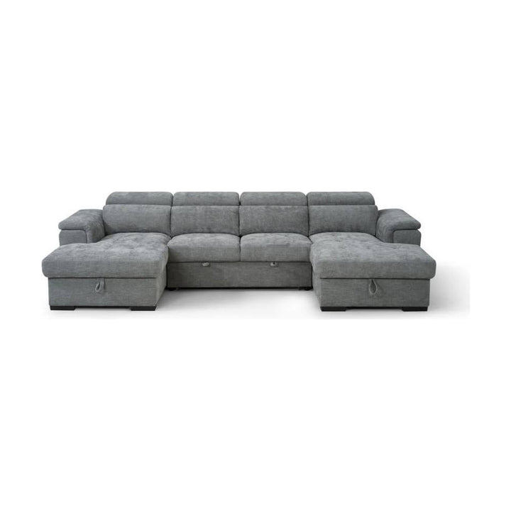 Alay Grey U Shape Corner Sofabed – Modern Sofa Bed