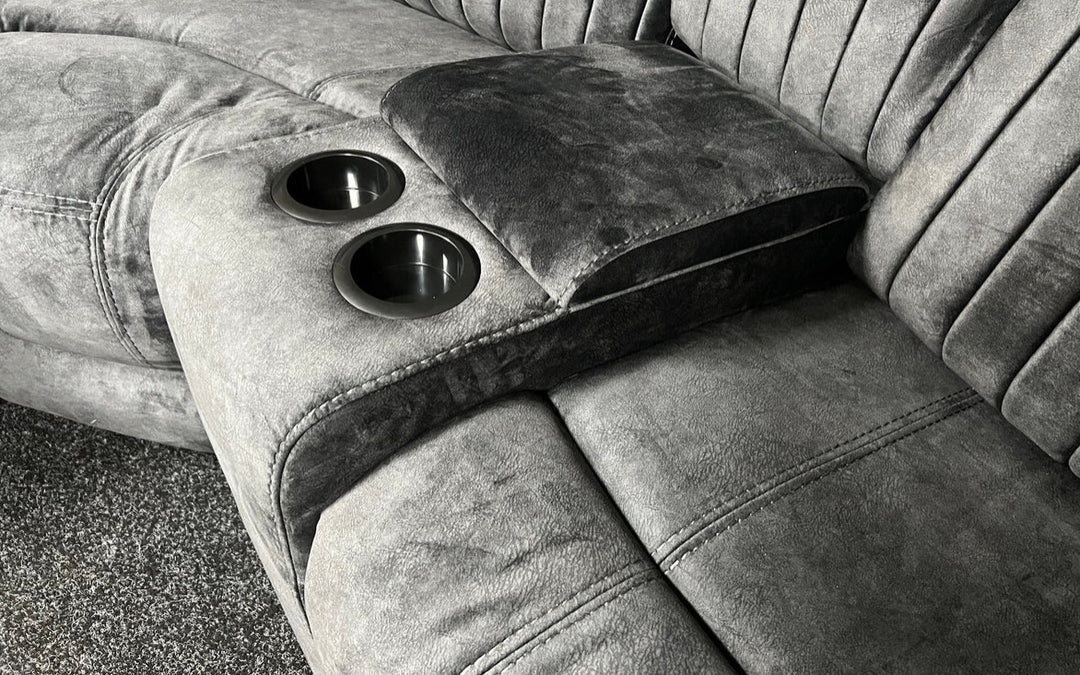 Milan Electric Recliner Grey Sofa