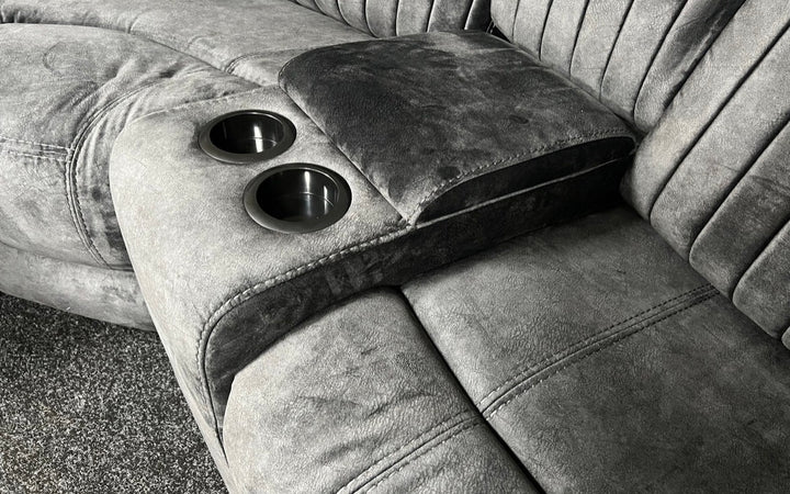 Milan Electric Recliner Grey Sofa