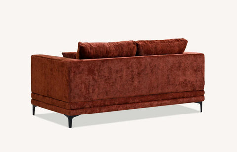 Lenox Sofa Range in Rust Velvet 3+2