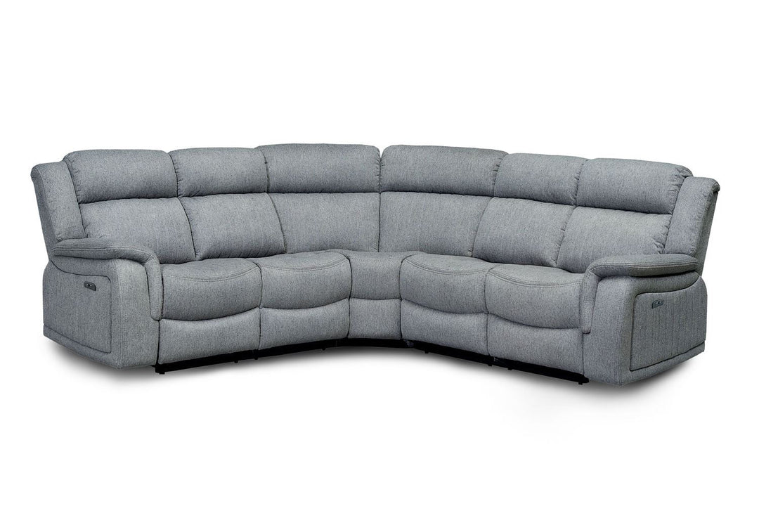 Linden Electric Recliner Sofa Grey Large Corner