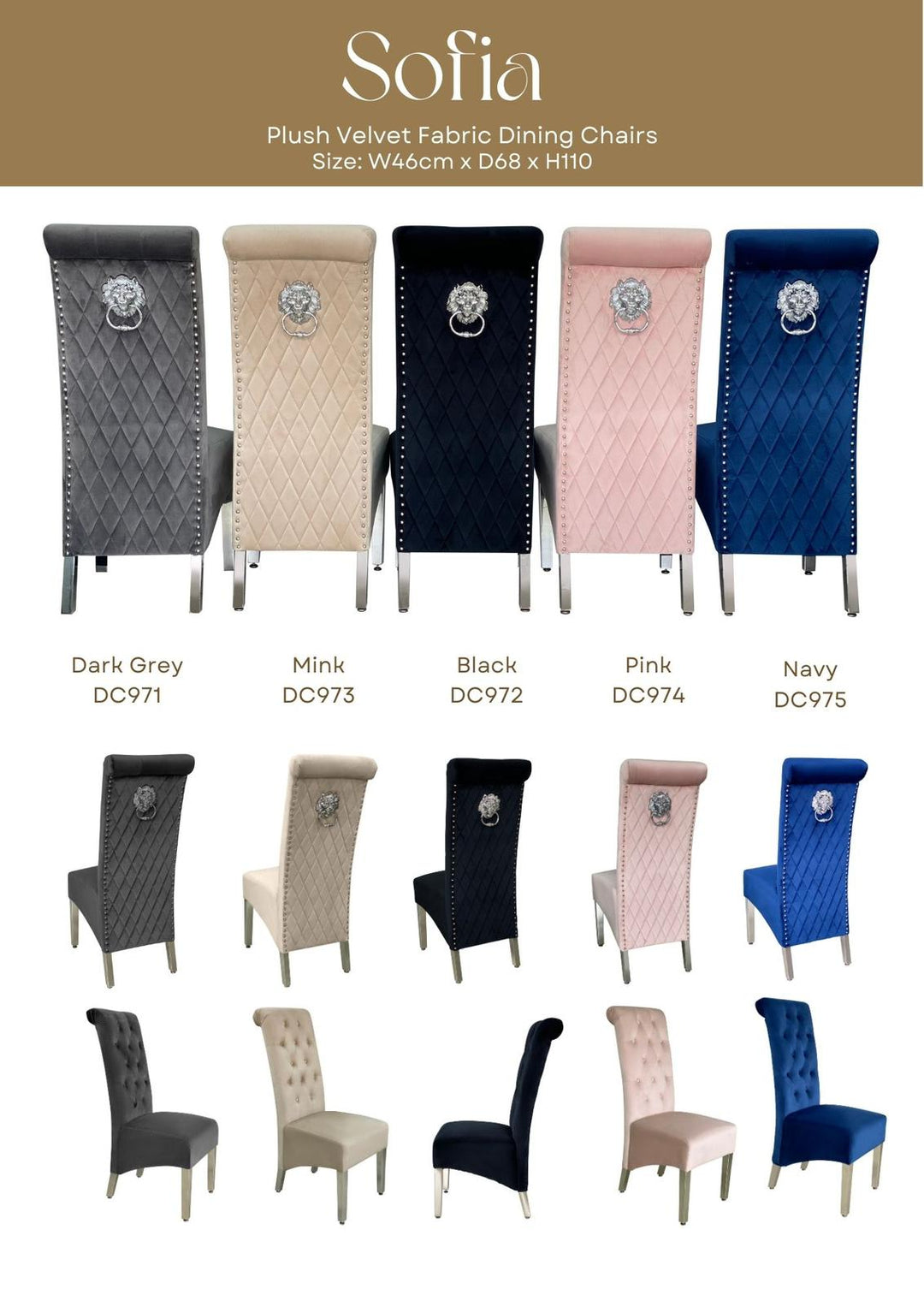 sofia chair color list