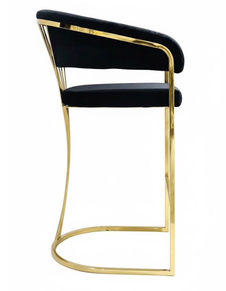 Parado Black & Gold Bar stool