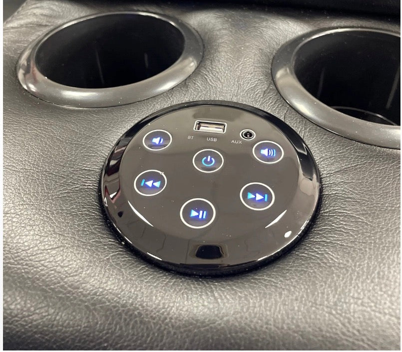 Control panel with buttons and USB port
