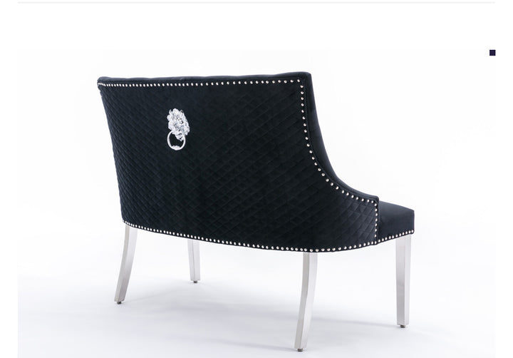 1.5M Louise Grey Dining Table  + 4 Majestic Grey Chairs  + Grey High Bench Silver leg