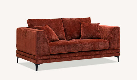 Lenox Sofa Range in Rust Velvet 3+2