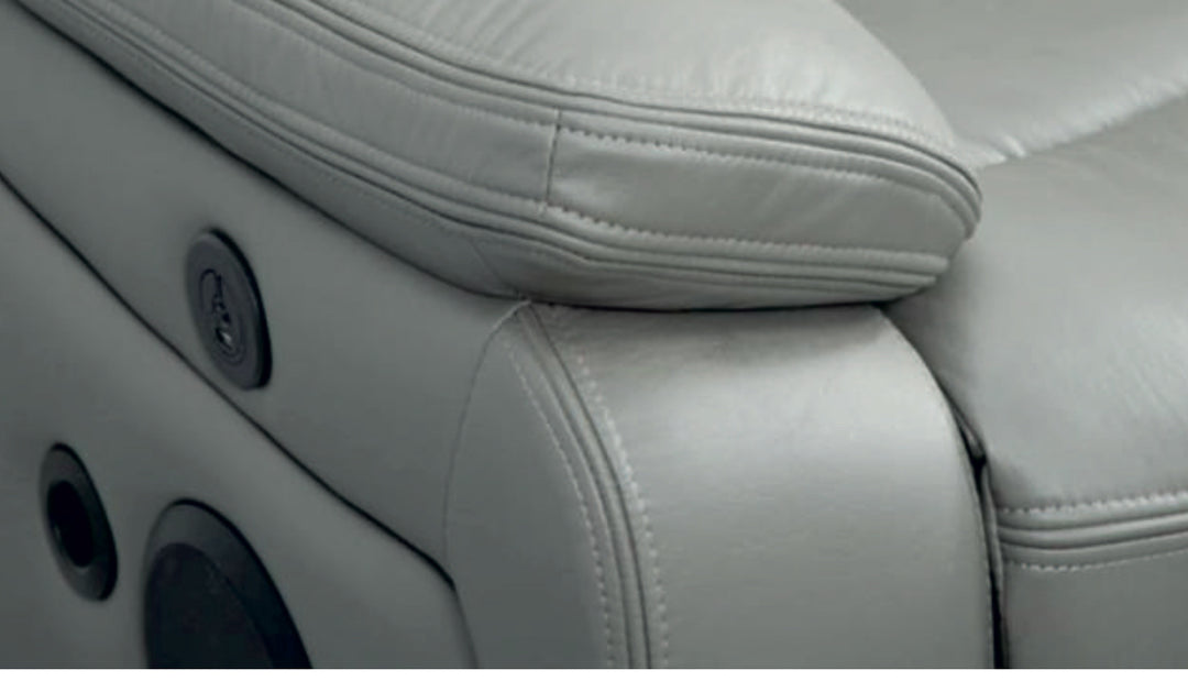 Hifsa 3 Seater Recliner Electric Sofa + 2 Seater Recliner Electric Sofa Grey