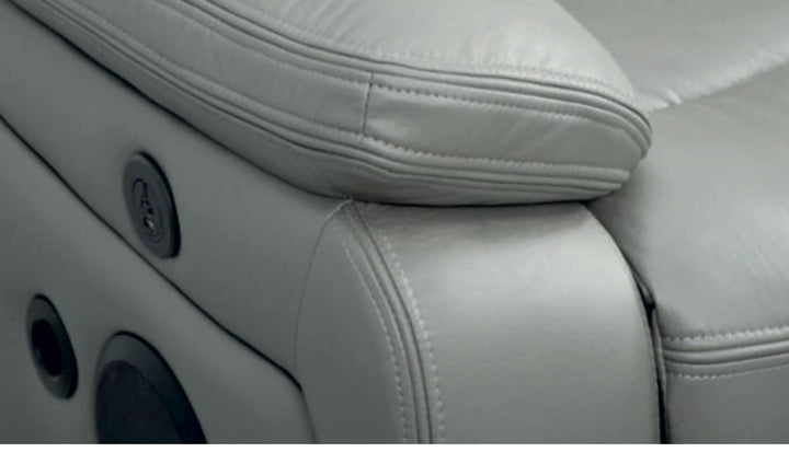 Hifsa 3 Seater Recliner Electric Sofa + 2 Seater Recliner Electric Sofa Grey