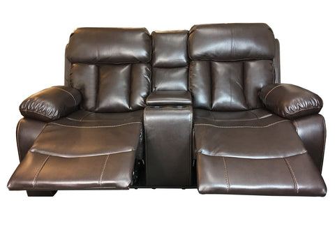 VANCOUVER 3+2 RECLINER LEATHER AIRE SOFA – CHOCOLATE