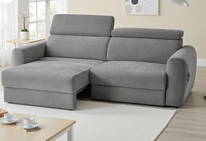 Dakot Electric Sofabed Grey 3 Seater | Power Reclining Sofa Bed | Modern Living Room Sofa