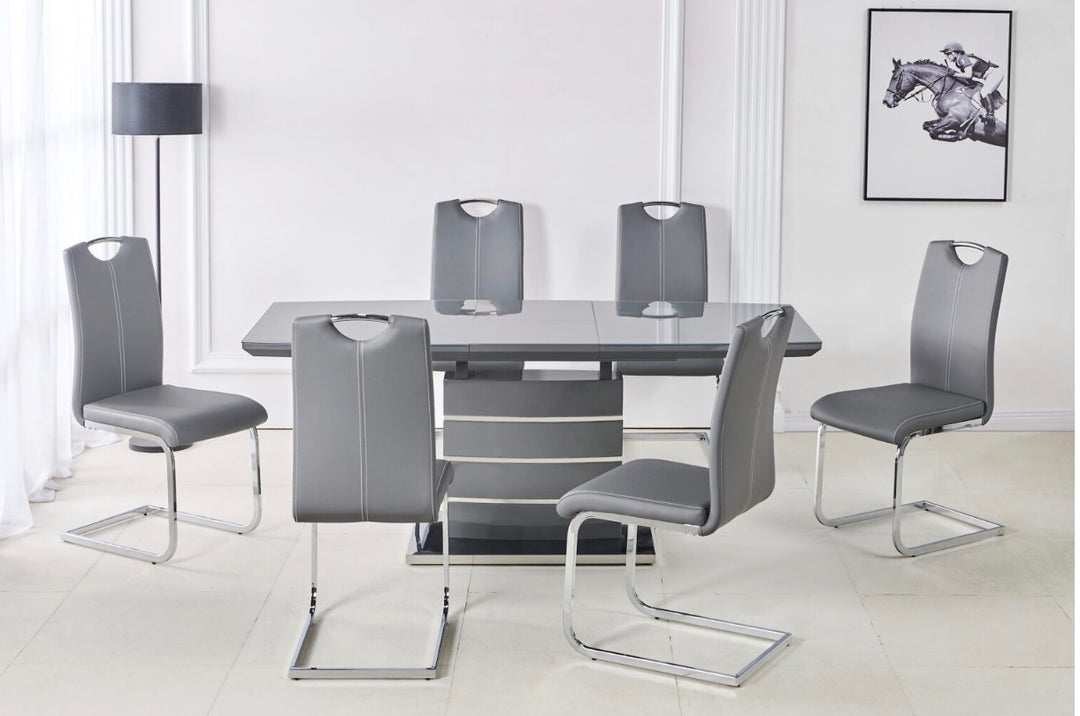 Milan Grey Extending Dining Table | 140cm -180cm